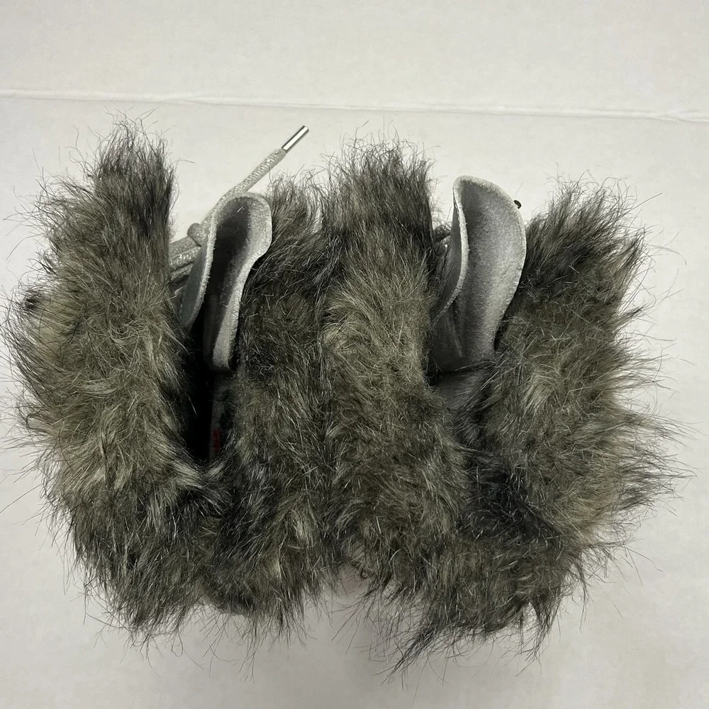 SOREL - Joan of Arctic Faux‎ Fur Snow Boot Silver Womens 7 Teen Girl Waterproof